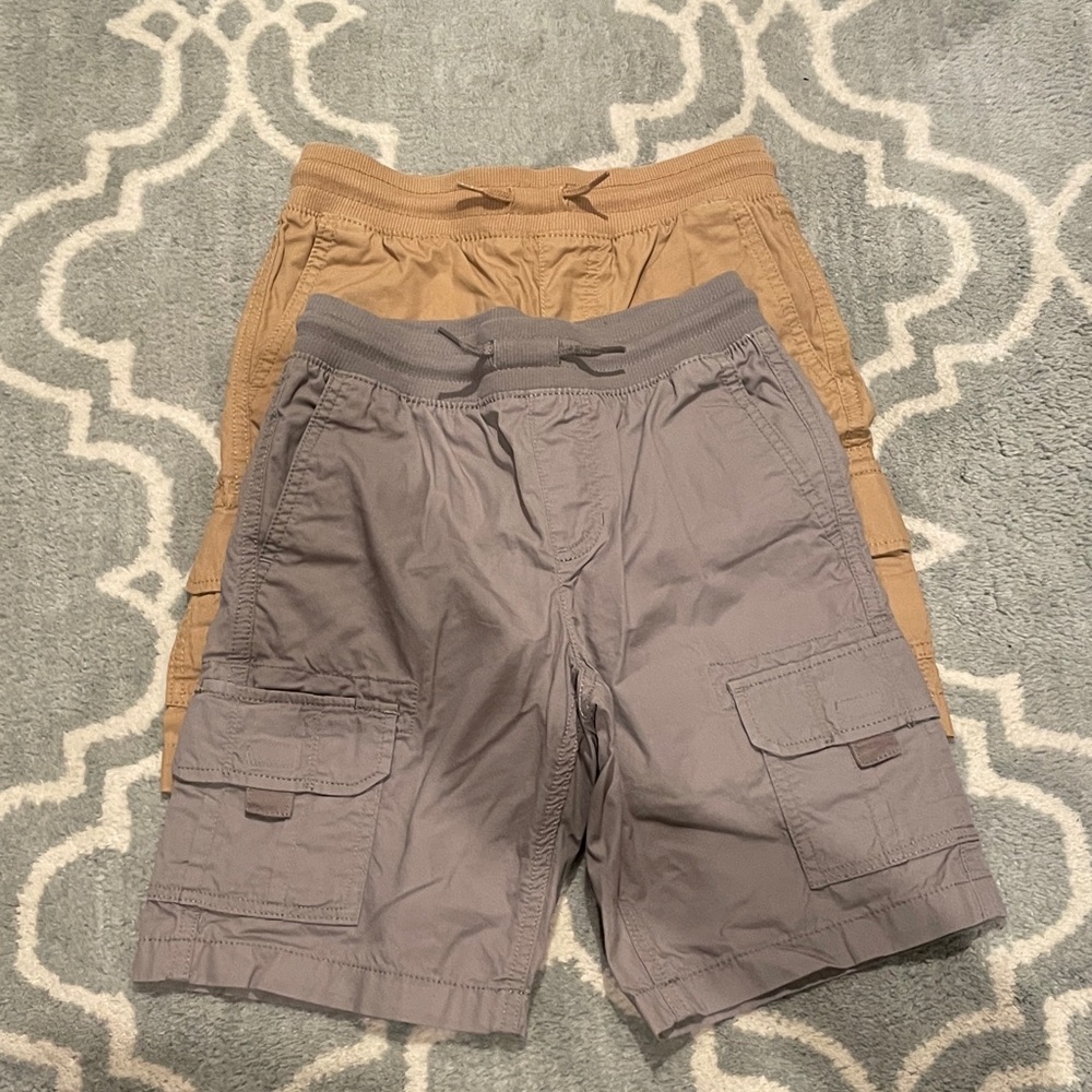 Sonoma Boys Cargo Shorts in Gray and Tan Two-Pack